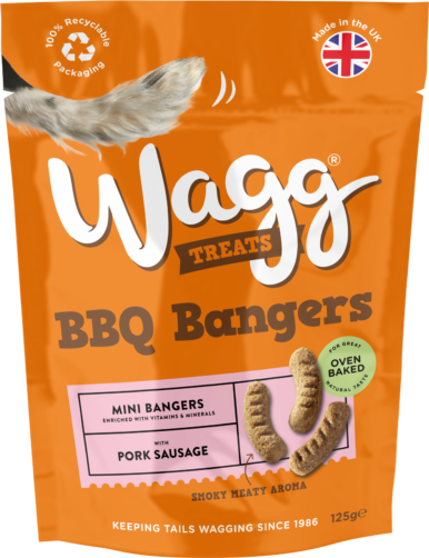 Wagg BBQ Bangers Dog Treats with Pork Sausage
