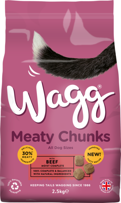 Wagg Meaty Chunks Dog Food with Beef